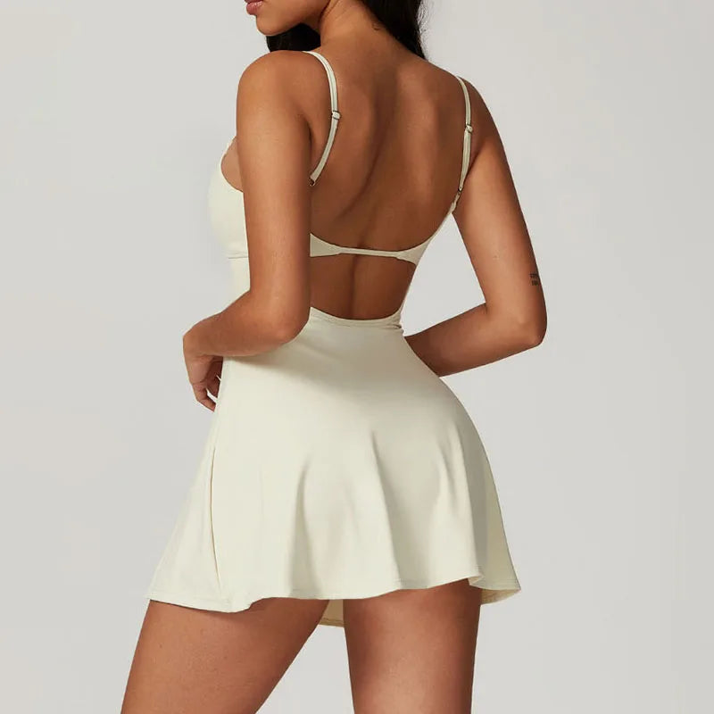 Women's Slim-Strap A-Line Tennis Dress