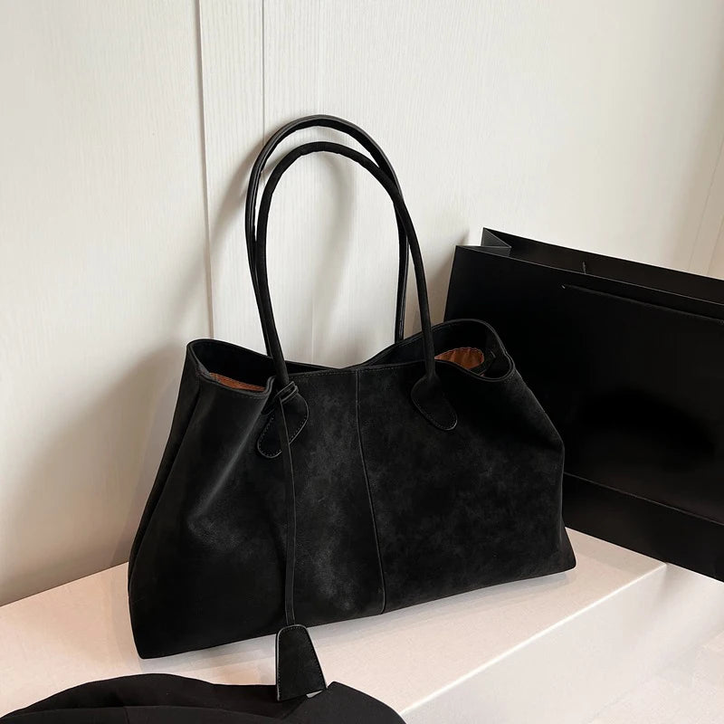 Women's Soft Shoulder Tote Bag with Carry Handles and Multiple Shapes