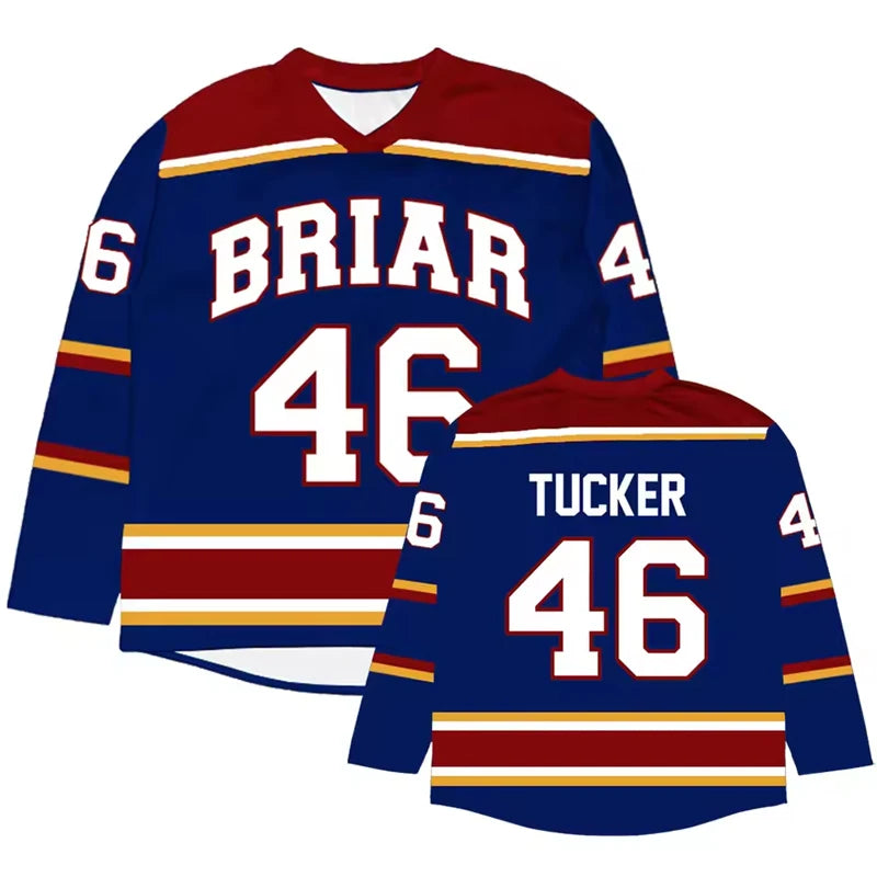 Briar University Number Graphic Long Sleeve Jersey For Sports Outfits