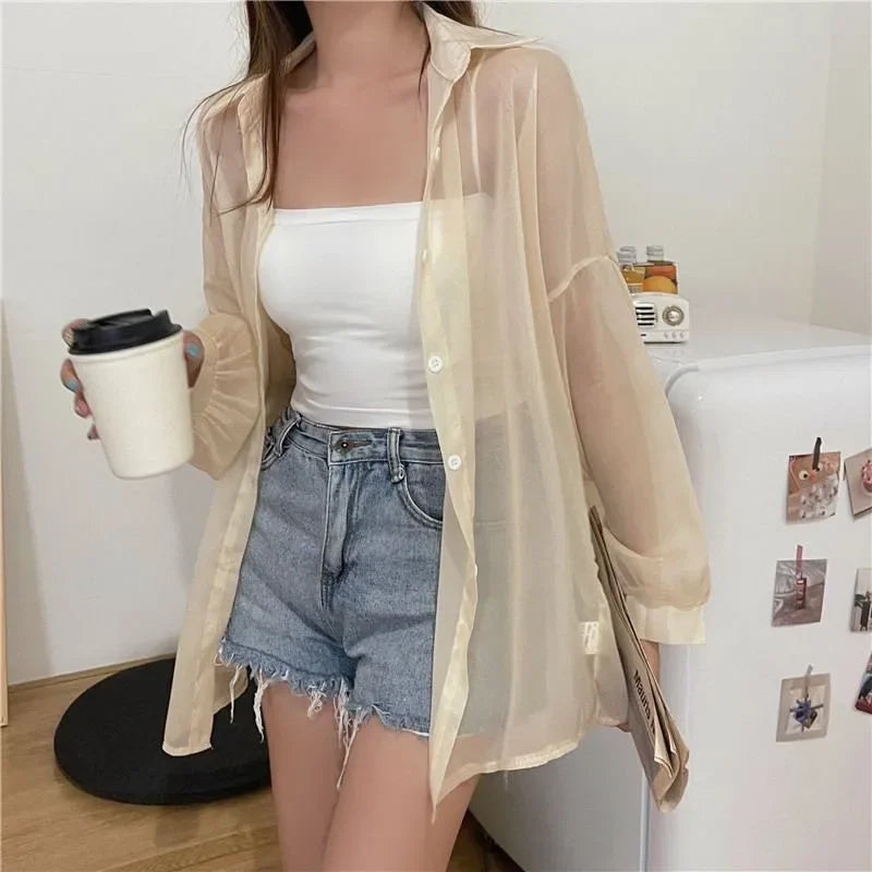 Women's Collared Long Sleeve Shirt