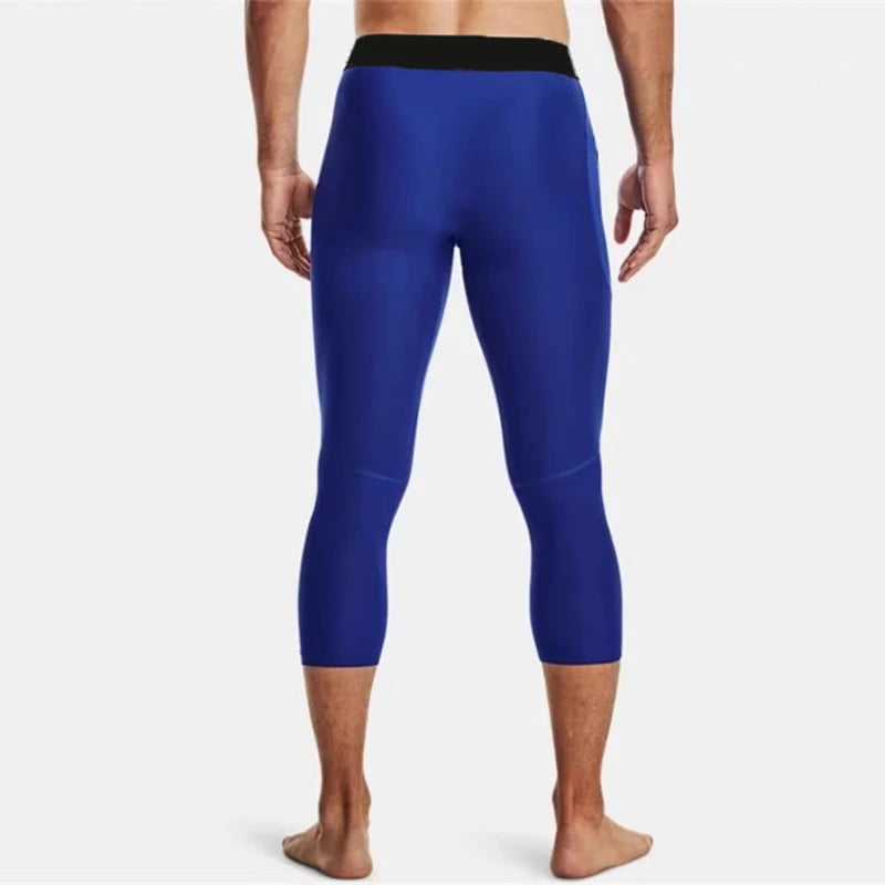 Men's Cropped Training Leggings for Gym and Running