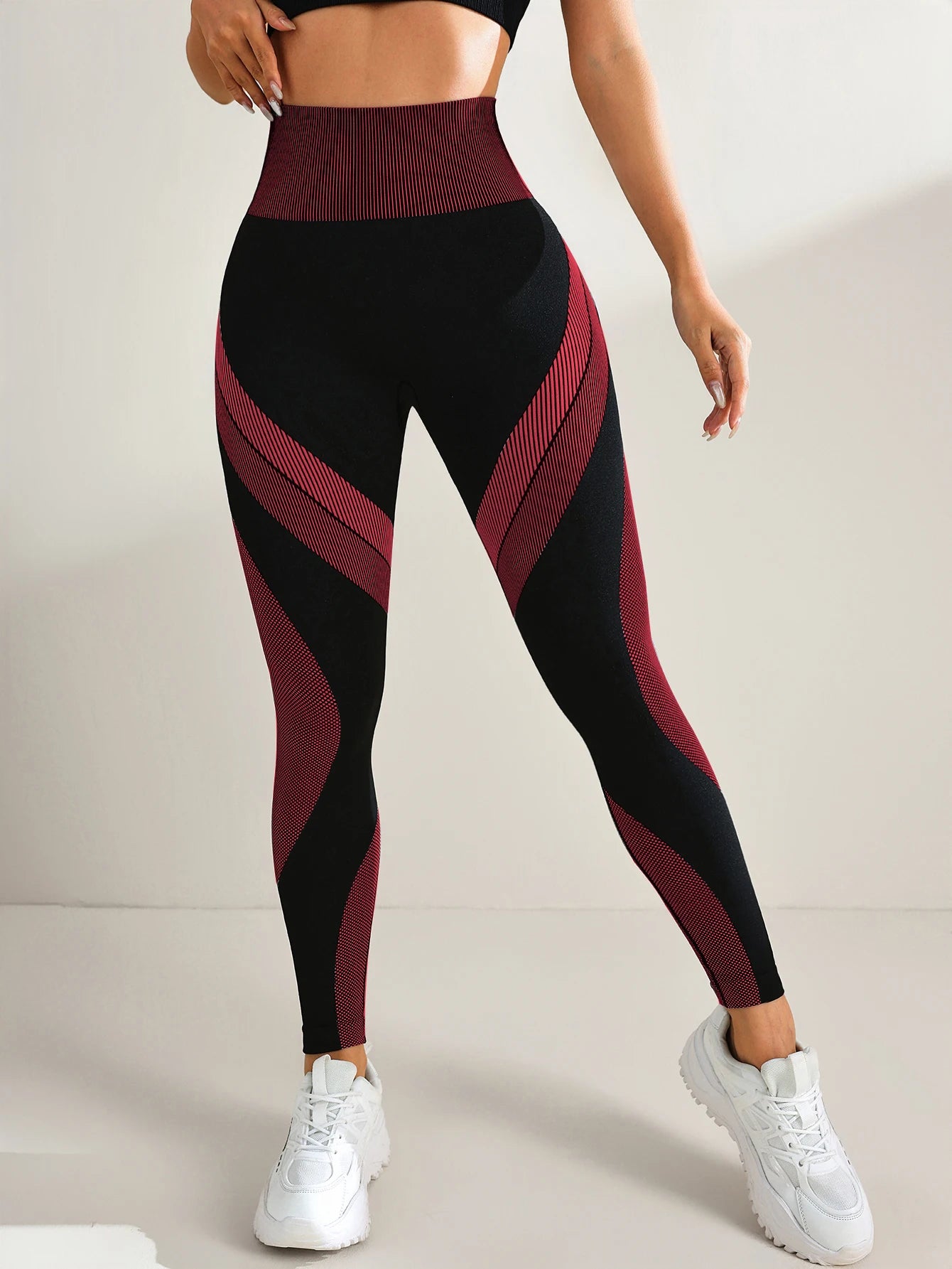 Women's Panelled Full Length Leggings For Workout Outfits