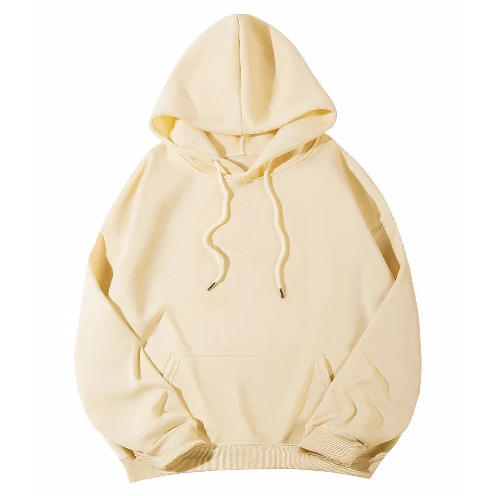 Long Sleeve Casual Hooded Sweatshirt with Relaxed Streetwear Styling