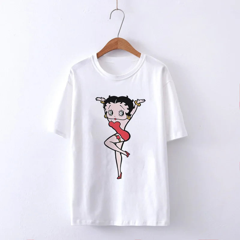 Betty Boop Graphic Crewneck Short-Sleeve T-Shirt
