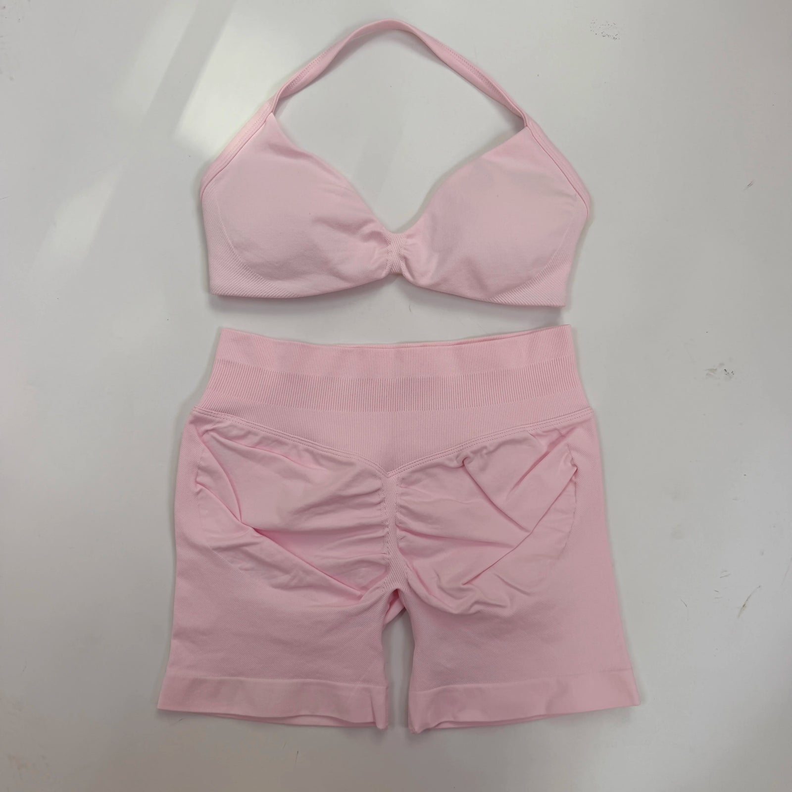 Women's Strappy Bra And Shorts Yoga Set For Workout Outfits