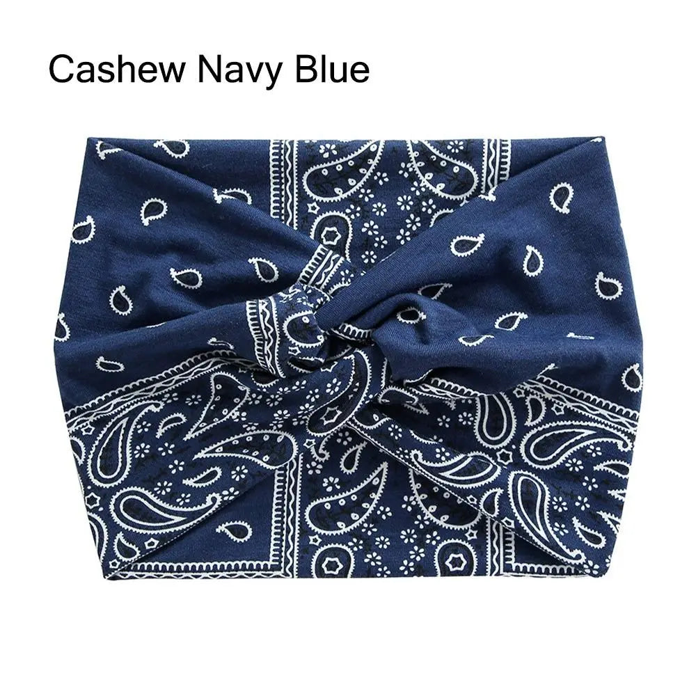 Wide Twist Front Fabric Headband in Solid and Printed Styles