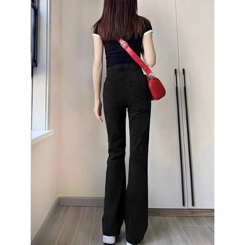 Women's Blue Bootcut High Waist Denim Jeans For Everyday Outfits