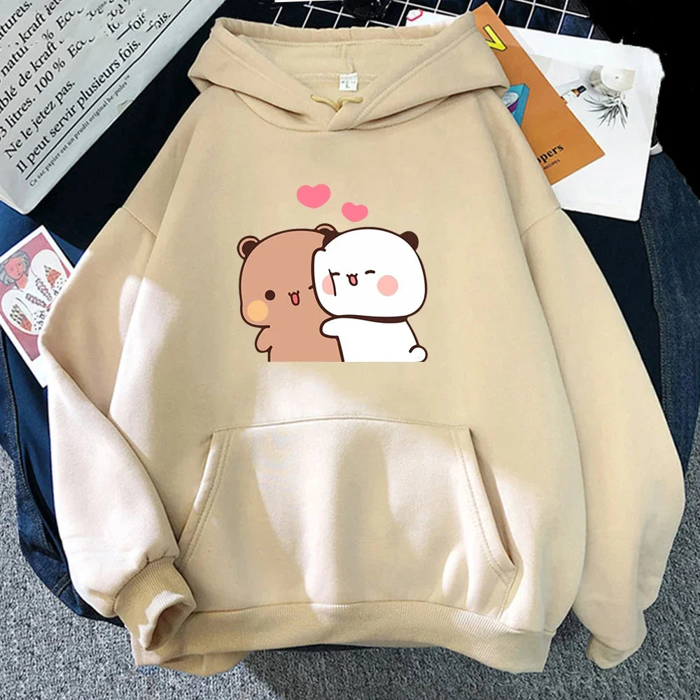Cartoon Graphic Long Sleeve Pullover Casual Hoodie for Layering