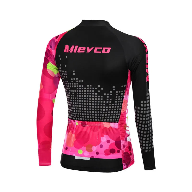 Women Cycling Jersey Summer Lightweight Long Sleeve Mountain Bike Sports Top for Outdoor Riding