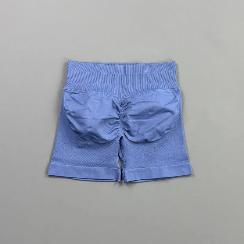 Women's High Waist Nylon Blend Scrunch Shorts for Gym Training