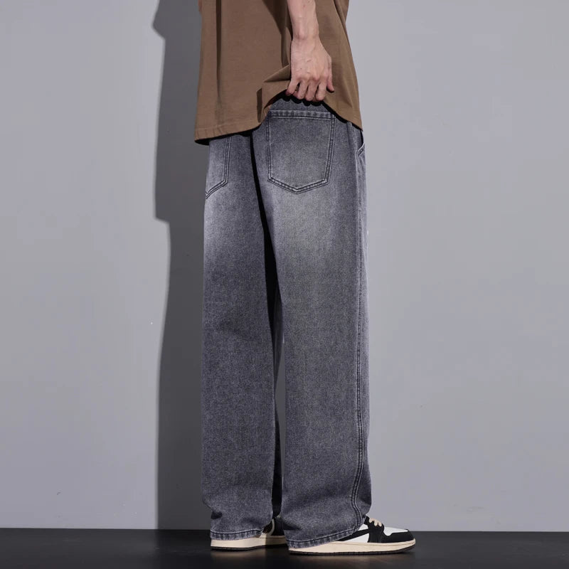 Men's Wide Leg Denim Jeans for Casual Everyday Wear