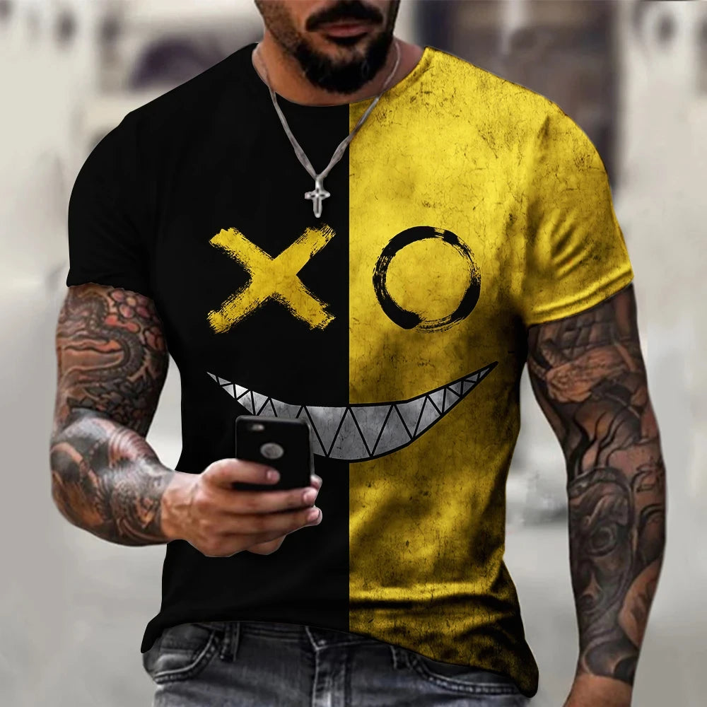 Graphic Crew Neck Short Sleeve Casual Pullover T Shirt