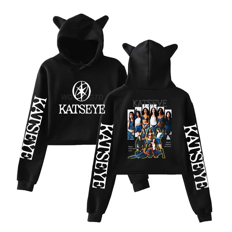 KATSEYE Graphic Long-Sleeve Pullover Hoodie