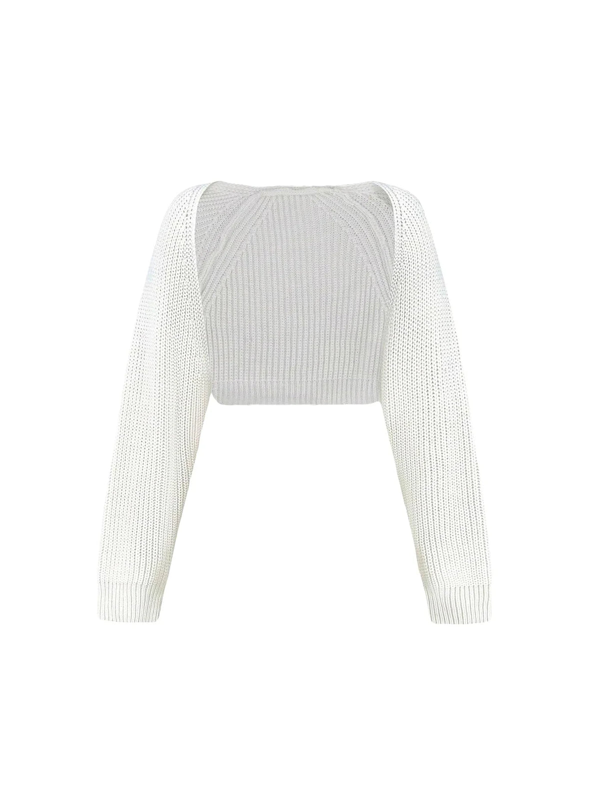 Women's Cropped Open Front Shrug Cardigan Casual Knit Layer