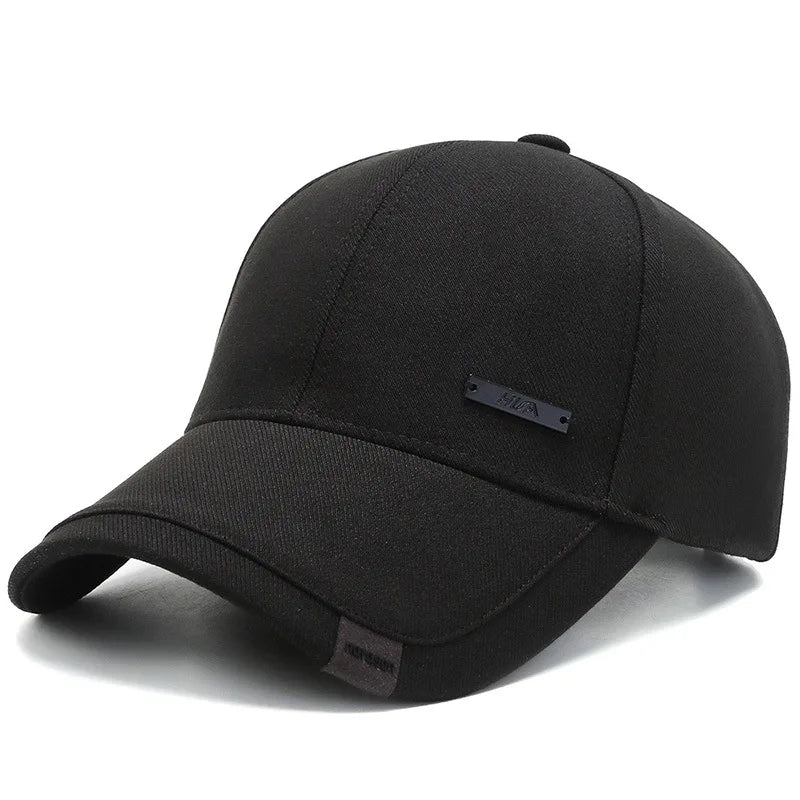 Solid Baseball Cap with Small Front Label Detail