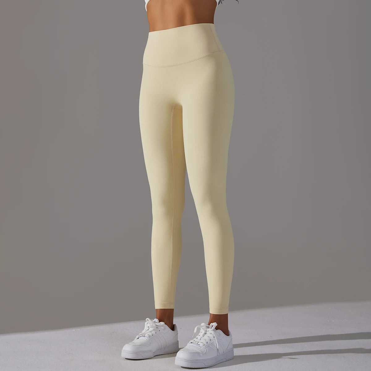 Women's High-Waist Nylon-Spandex Stretch Ankle-Length Yoga Leggings