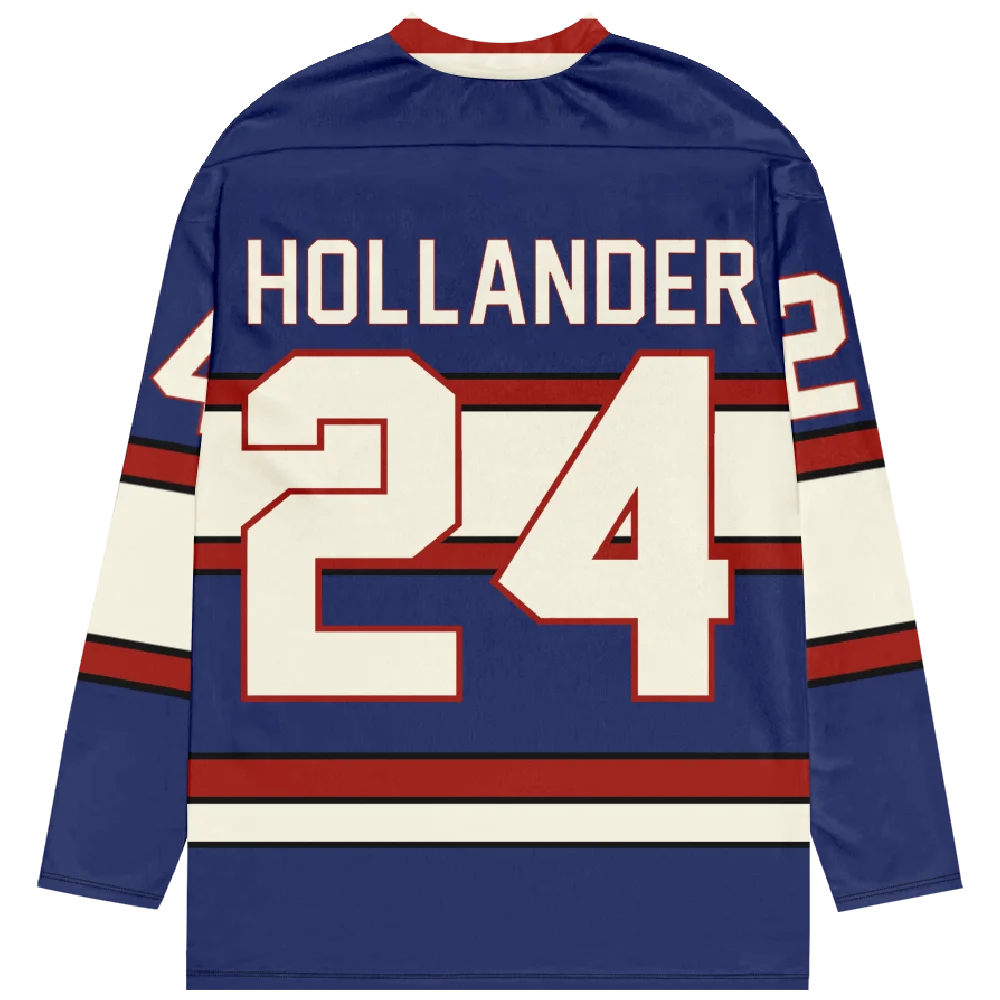 Hollander Number Twenty Four Long Sleeve Jersey For Sports Outfits