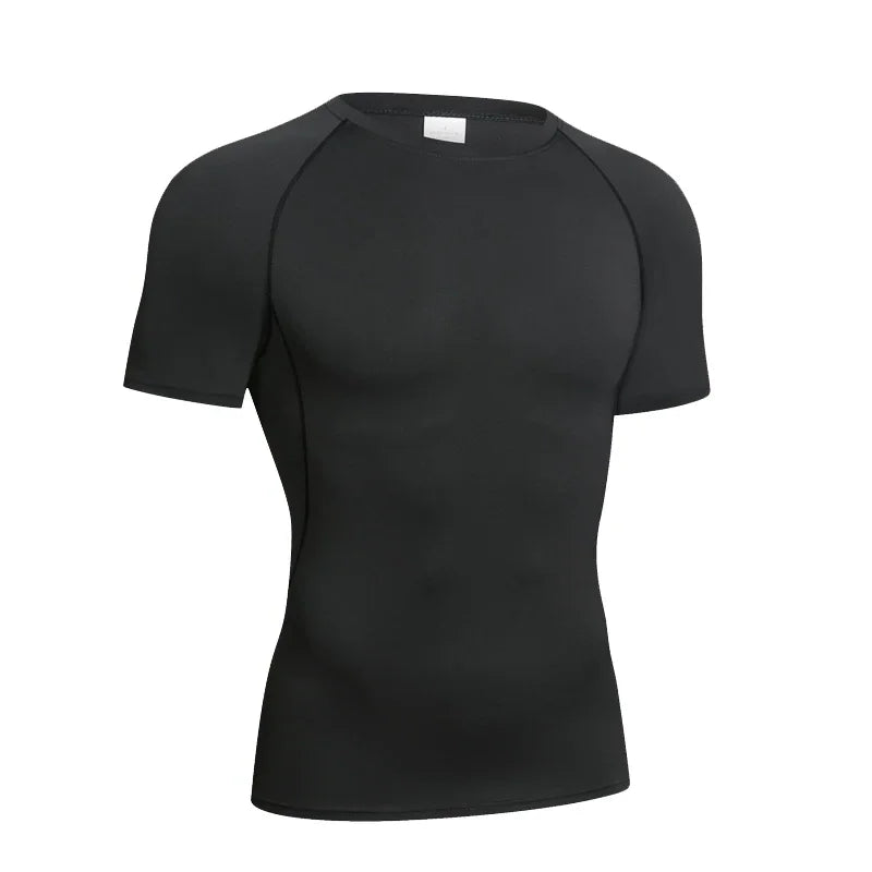 Fitted Crew Neck Long Sleeve Compression T Shirt