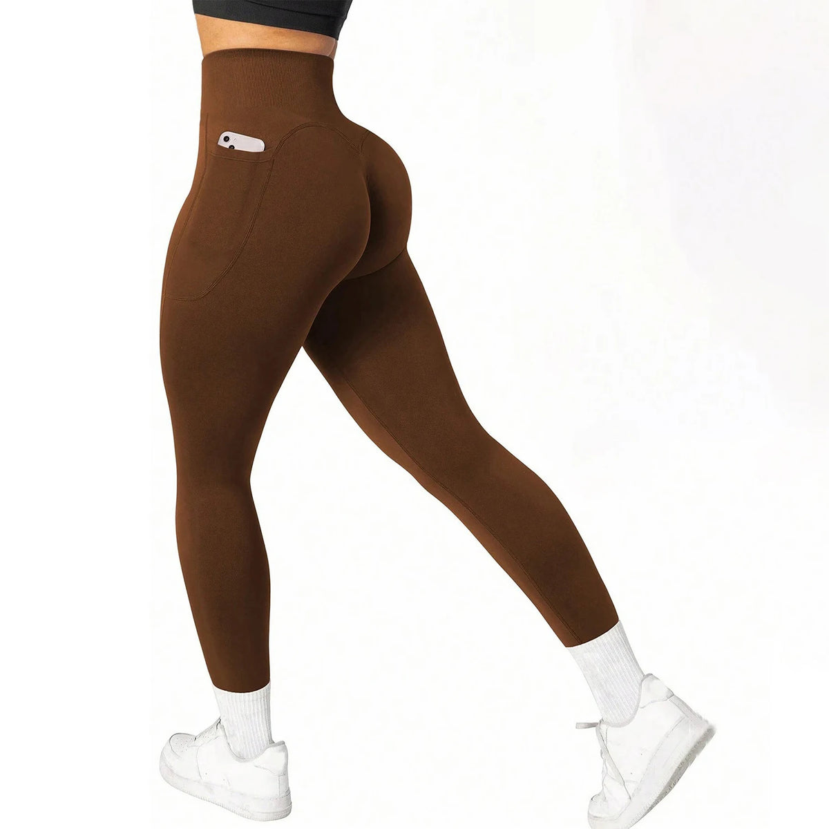 Women's Textured Side Pocket Panelled Capri Leggings For Workout Outfits