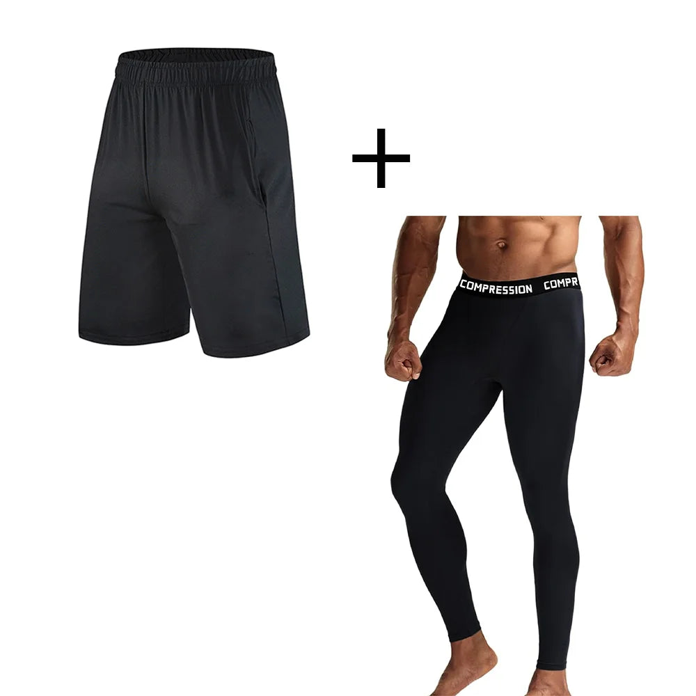 Men's Fitted Training Leggings for Gym and Running