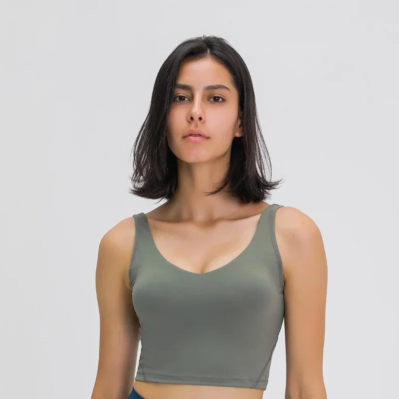 Women's V Neck Longline Tank Top