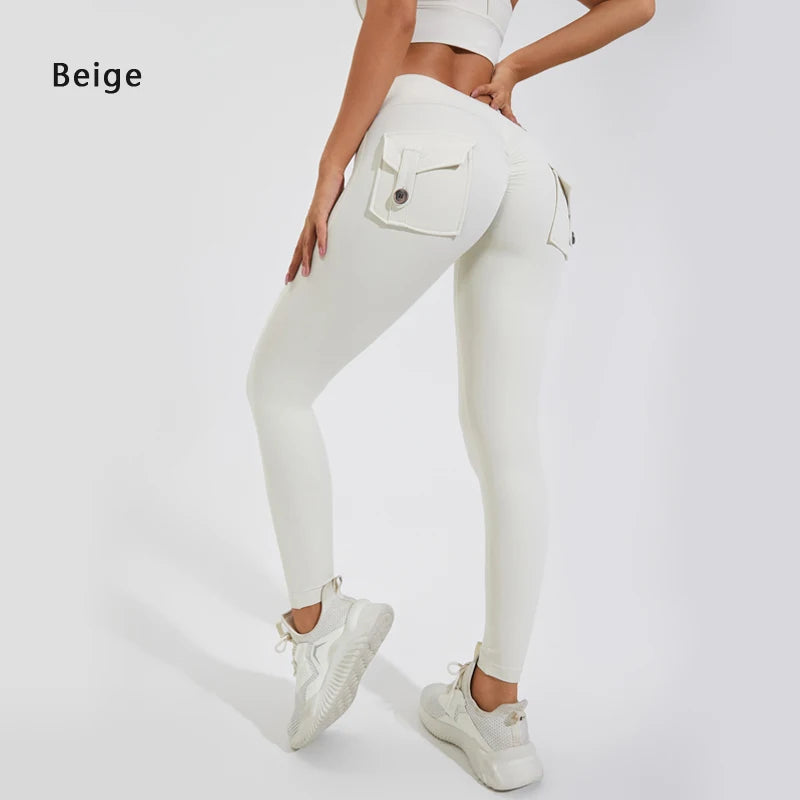 Women's Back Pocket Full Length Leggings For Workout Outfits