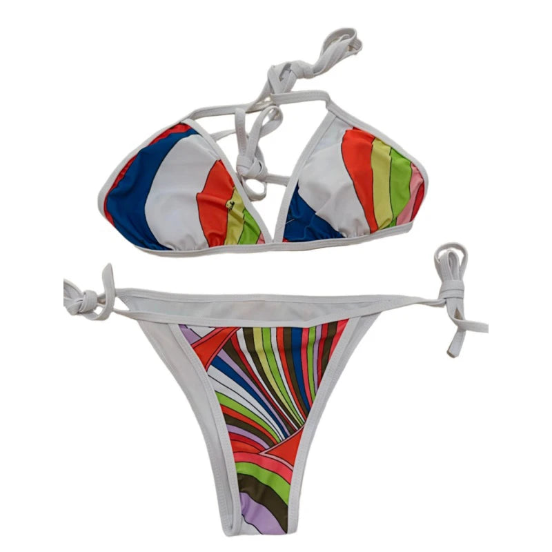 Printed High Waist Bikini