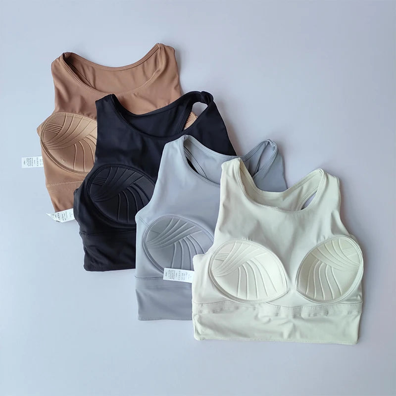 Women's High Neck Racerback Sports Bra