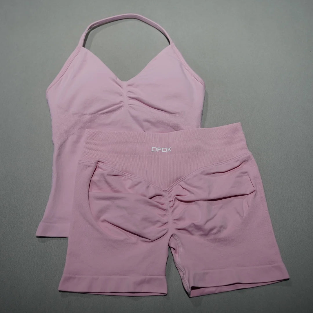 Women's Tank And Shorts Yoga Set For Workout Outfits