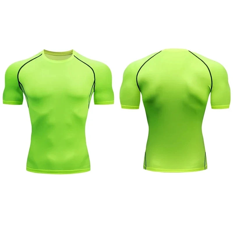 Fitted Sports Compression Shirt with Original Sleeve Style Options