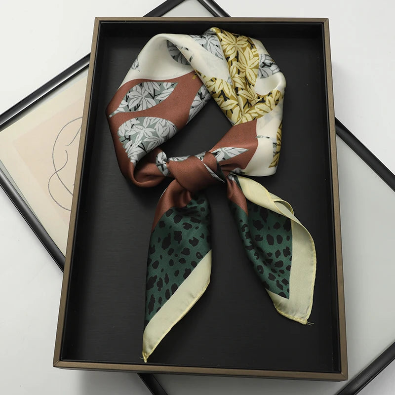 Floral Print Large Square Scarf for Draped Wrap Styling