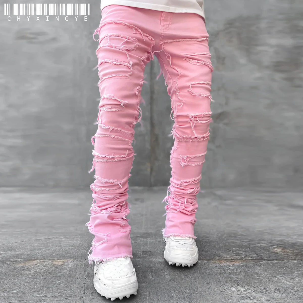 Men's Distressed Slim Fit Denim Jeans for Casual Everyday Wear