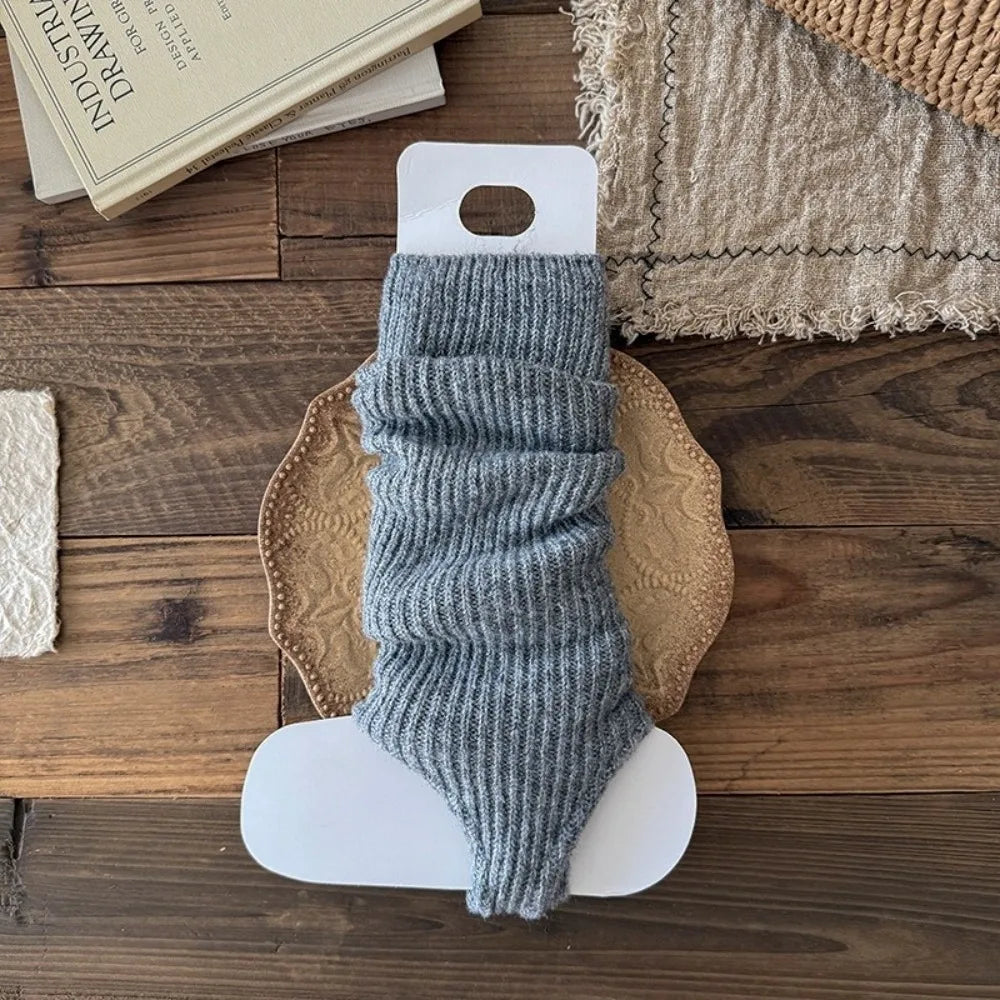 Ribbed Calf Leg Warmers with Stirrup Foot Openings