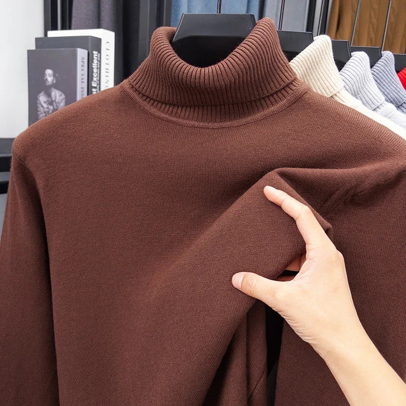 Men's Turtleneck Long Sleeve Knit Sweater