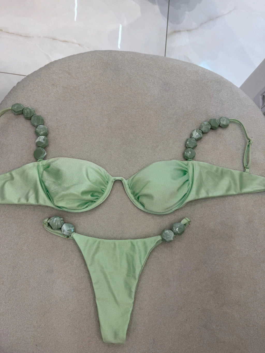 Beaded Triangle Bikini