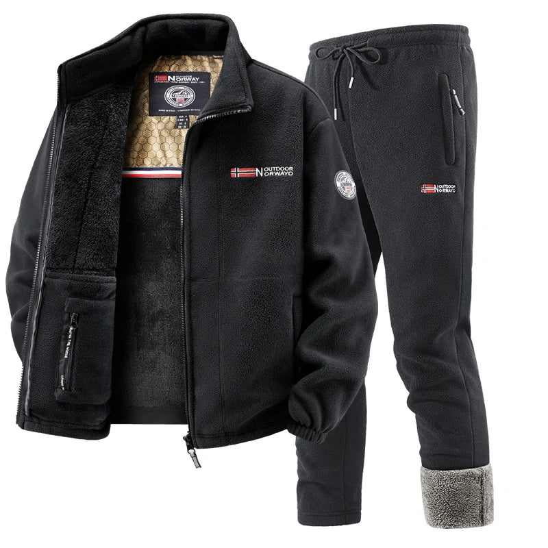 Men's Fleece Jacket and Pants Tracksuit