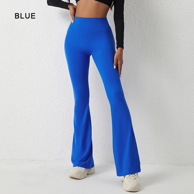 Women's Scrunch V Back Flared Leggings For Workout Outfits