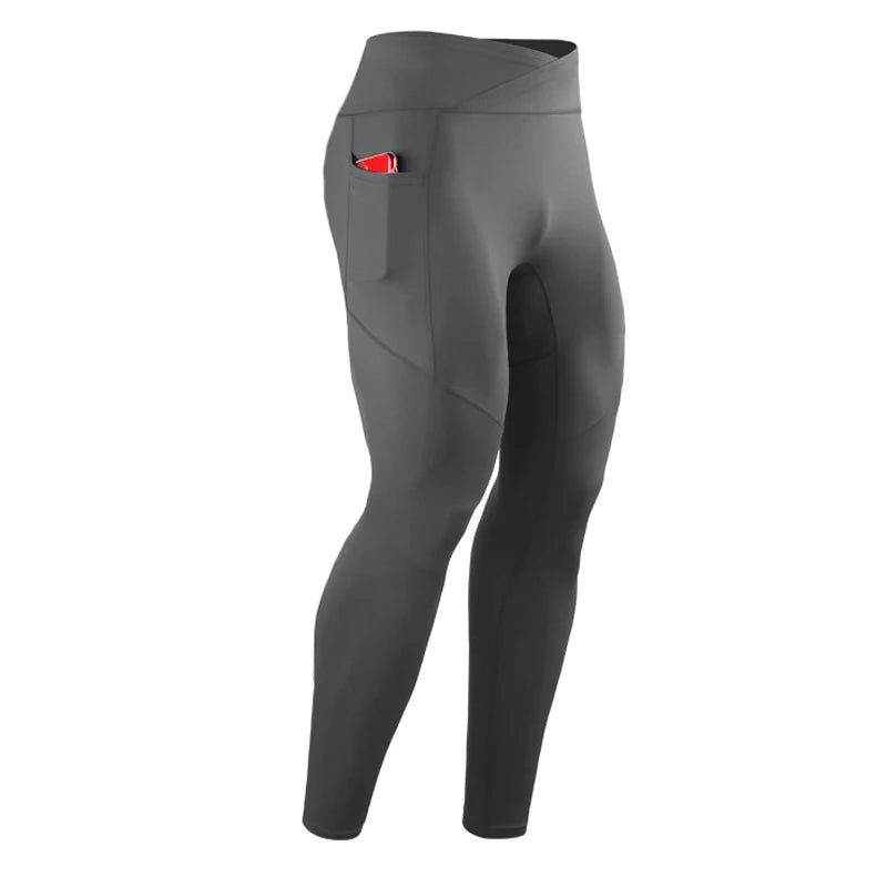 Men's Pocket Training Leggings for Gym and Running