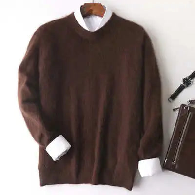 Men's Plain Long Sleeve Knit Sweater