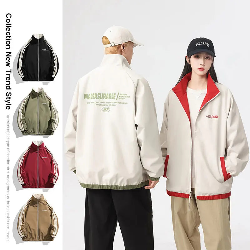 Reversible Contrast Stripe Jacket