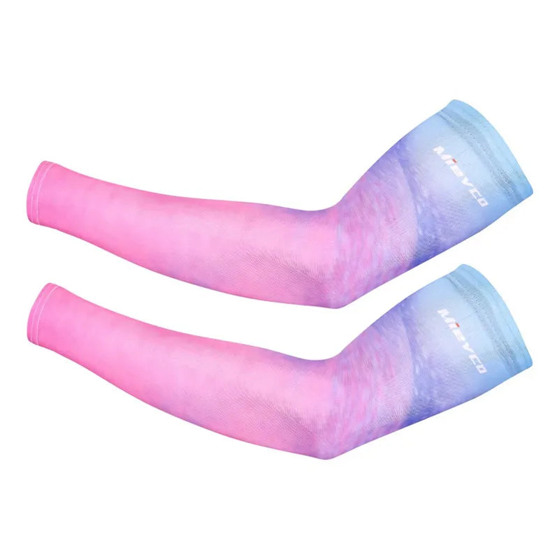 Icy Silk Sun Protection Arm Sleeves Cooling Breathable Outdoor Cycling Fishing Sports Sleeves