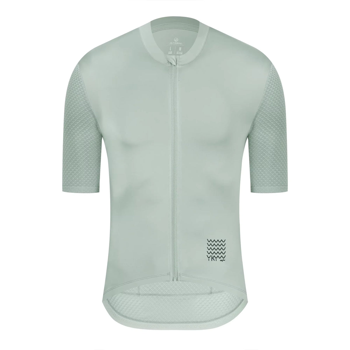 Men's Short Sleeve Full-Zip Cycling Jersey with Mesh Sleeves and Pockets