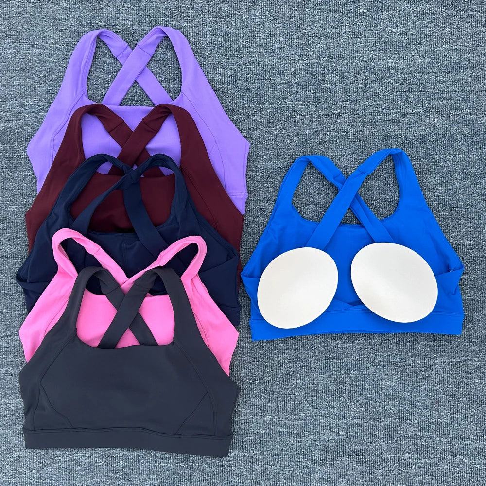 Women's Wide Cross Strap Sports Bra