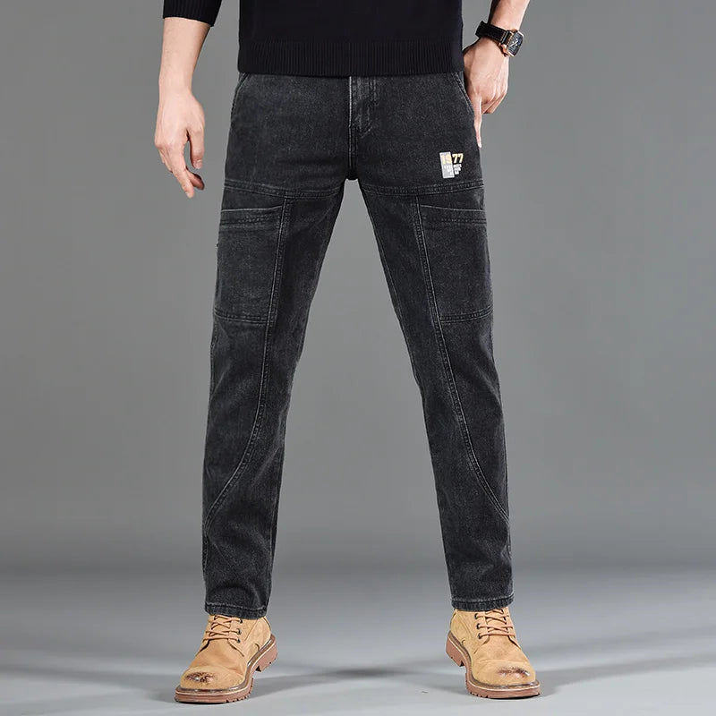 Men's Straight Leg Denim Jeans for Casual Everyday Wear