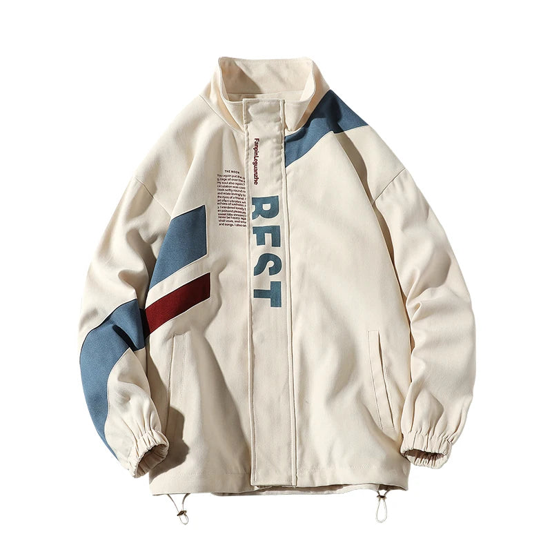 Color Block Long Sleeve Casual Streetwear Racing Style Jacket