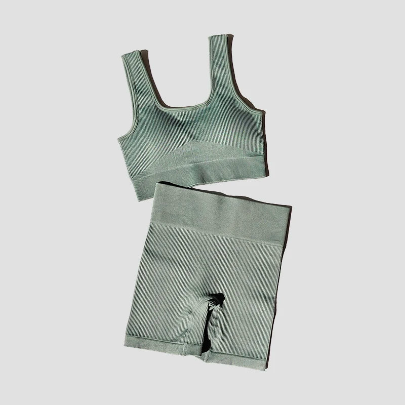 Women's Wide Strap Bra And Shorts Yoga Set