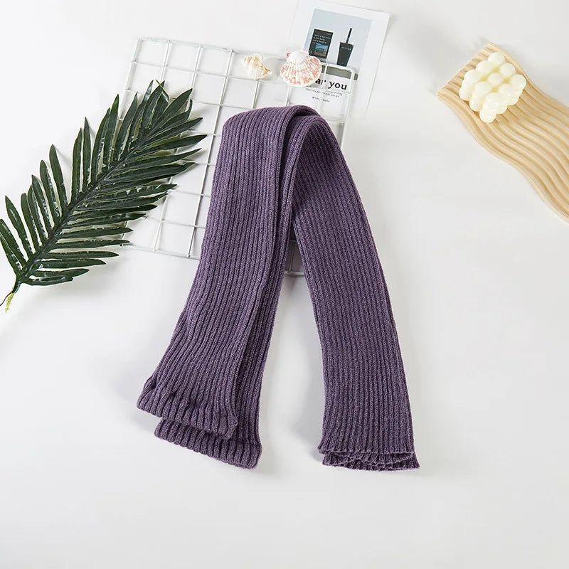 Long Ribbed Dance Leg Warmers with Stirrup Foot Shape
