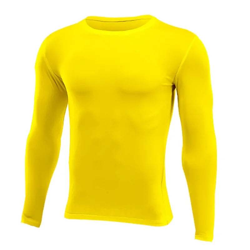 Fitted Crew Neck Long Sleeve Compression T Shirt