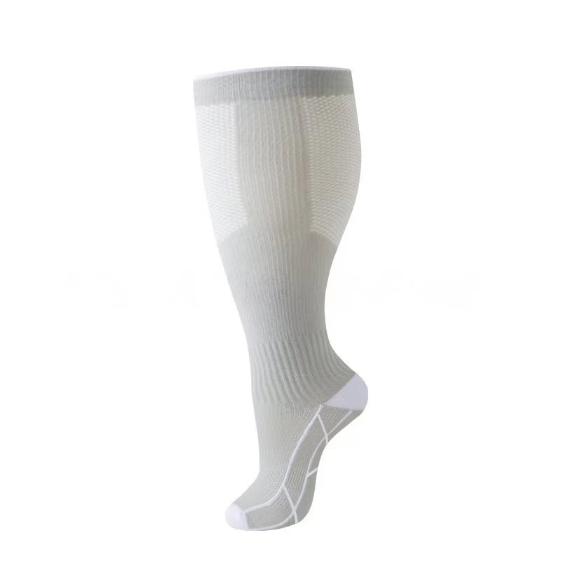 Plus Size Knee High Compression Socks with Pattern Options