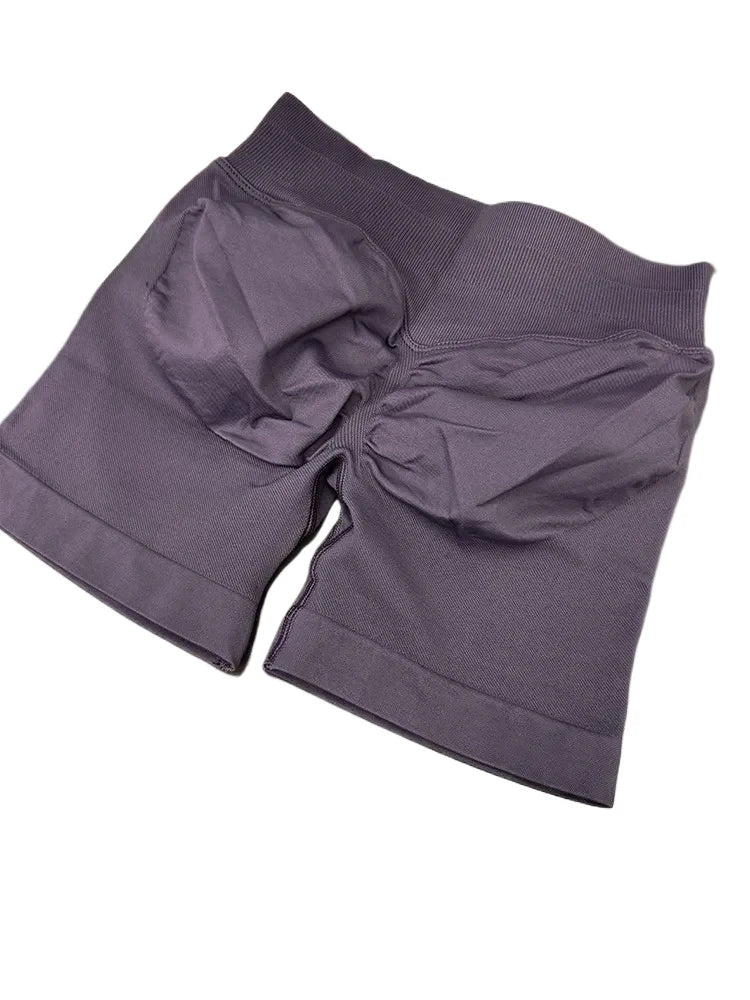 Women's Scrunch Back Nylon Blend Shorts for Yoga and Gym Training